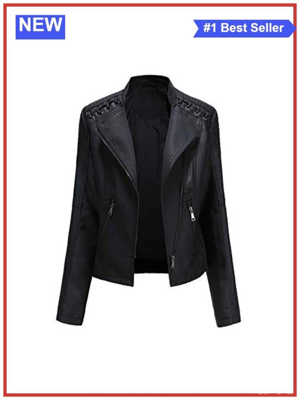 Faux Leather Jacket Women's Belted Moto Bomber Oversized